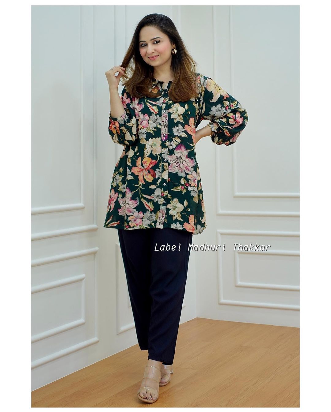 Floral Pure Muslin Designer and Party Wear Tunics